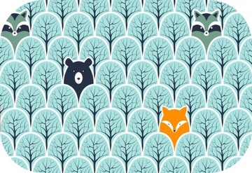 Chusteczka Flanelowa Las Turkusowy