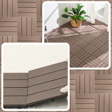 КОМПОЗИТНАЯ ТЕРРАСНАЯ ПЛАТФОРМА ТЕРРАСНЫЙ ПОЛ СВЕТЛОЕ ДЕРЕВО 30x30x2,5см