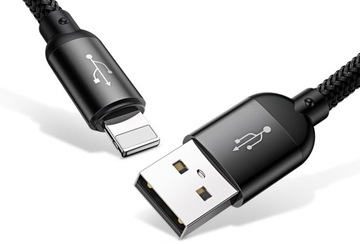 USB-КАБЕЛЬ BASEUS STRONG 3-В-1 ДЛЯ IPHONE MICRO TYPE-C COMBO 3,5 А, 30 СМ