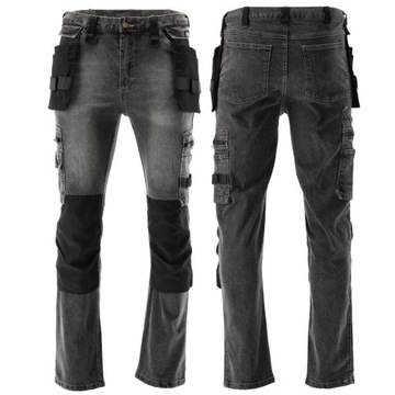 SPODNIE ROBOCZE MONTERSKIE JEANSOWE ROZM. XL YATO