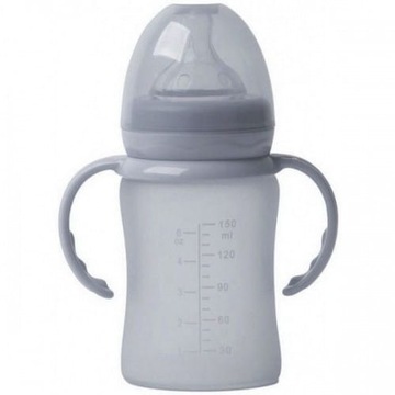 Thermo BUTELKA szklana dla niemowląt 150ml Szara