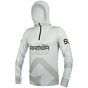 Bluza Wędkarska Z Kapturem Delphin Ochrona Uv Armor 50+ Olive r. S