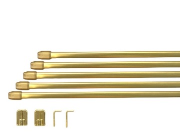 MINI KARNISZ 5 sztuk ZAZDROSTKI złoty 80-120 cm