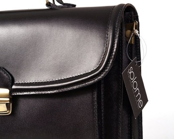 Кожаный портфель Neseser Solome Portwest и Black для документов