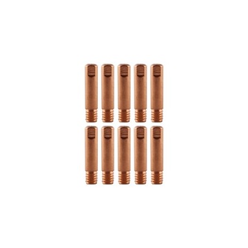 10x końcówka prądowa do aluminium uchwyt migomat MB14 MB15 1,0 M6x26 mm