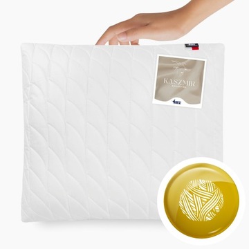 Poduszka wełniana naturalna AMZ Kaszmir Gold 70x80 biała