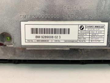 BMW 5 F10 F11 LCI OBRAZOVKA DISPLEJ NAVIGACE 9289008