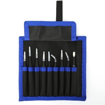 НАБОР МЕТАЛЛИЧЕСКИХ Пинцетов ESD Пинцеты Пинцеты 9 шт.