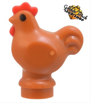 LEGO HEN 1413pb01 BIRD Курица 6319680 Темно-оранжевая курица 1 шт.