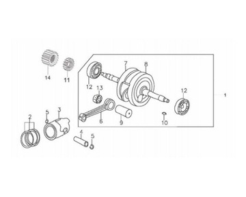 MRF 140 ПОРШНЕВЫЕ КОЛЬЦА, комплект поршней, PITBIKE