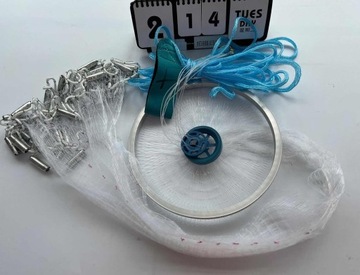 Ручная рыболовная сеть длиной 2,4 м.