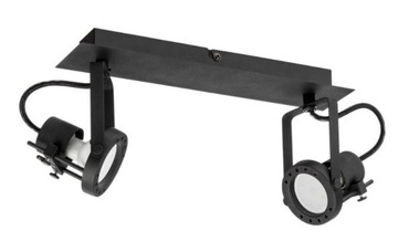 Lampa plafon TECHNIK BLACK 2 31,5x7cm GU10 czarny metal