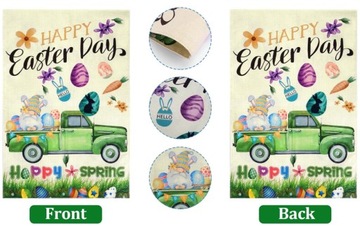 ДВУСТОРОННИЙ САДОВЫЙ ФЛАГ С РОЖДЕСТВЕНСКИМ УКРАШЕНИЕМ СЧАСТЛИВОЙ ПАСХИ ПАСХИ