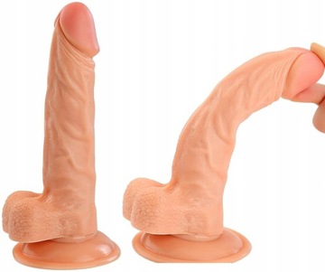 SEX DILDO XXXL PENIS OGROMNY Z JADRAMI ANAL WIELKI NA PRZYSSAWCE MEGA