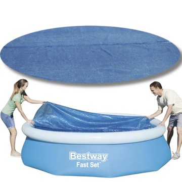 Pokrowiec na BASEN ogrodowy 305cm - mata folia plandeka SOLARNA - BESTWAY