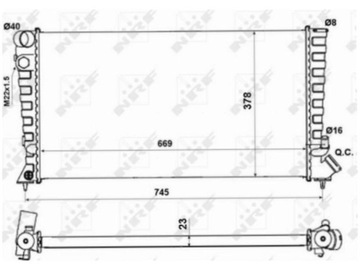 CHLADIČ CITROEN BERLINGO 1.8-2.0 XSARA 1.5-2.0 C-ZERO