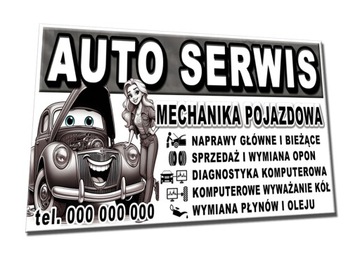 BANER AUTO SERWIS mechanika pojazdowa diagnostyka komputerowa wymiana oleju