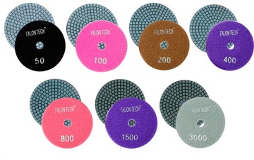 ДИСКИ ДЛЯ ВЛАЖНОЙ ШЛИФОВКИ ЗЕЛЕНОЙ ПЛИТКИ 7 шт + Диск