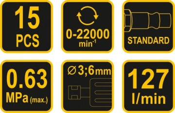 ПНЕВМАТИЧЕСКАЯ ПРЯМАЯ ШЛИФОВАЛЬНАЯ МАШИНА С ПРИНАДЛЕЖНОСТЯМИ 81109