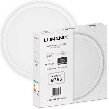 Panel plafon LED natynkowy okrągły 24W PREMIUM CCD