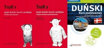 Troll 1 + 2 Język duński + Duński Kurs podstawowy