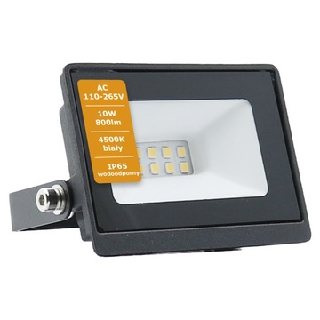 REFLEKTOR LED HALOGEN NAŚWIETLACZ 10W 4500K WODOODPORNY
