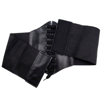 ПОЯС, широкий пояс, черный РЕЗИНОВЫЙ КОРСЕТ НА ШНУРОВКЕ