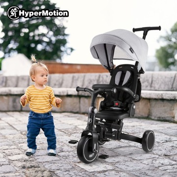 Rowerek trójkołowy 8w1 TOBI FOREST szary – wielofunkcyjny i wygodny