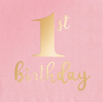 НАБОР НА ПЕРВЫЙ ДЕНЬ РОЖДЕНИЯ ДЕВОЧКЕ ТАРЕЛКИ, КРУЖКИ, САЛФЕТКИ! 44 шт.