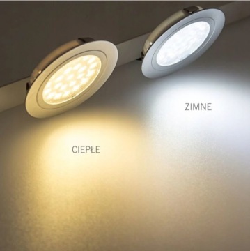 Комплект из 4 потолочных светильников ROUND LED 2 Вт 12 В + блок питания