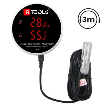 ТЕРМО-ГИГРОМЕТР WiFi 3м Приложение Tuya SmartLife ВЛАЖНОСТЬ ТЕМПЕРАТУРА -40 +120°C