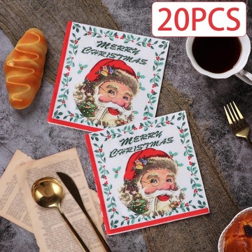 Papier stołowy Jednorazowa zastawa stołowa Dekoracyjna zastawa stołowa Koktajl Głowa Świętego Mikołaja