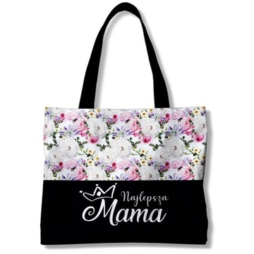 TORBA SZOPERKA DUŻA NA ZAKUPY MOCNA DLA MAMY DZIEŃ MATKI PREZENT