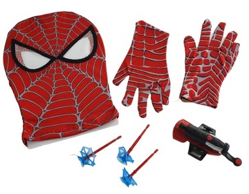 SPIDERMAN MASKA + RĘKAWICA WYRZUTNIA Z POCISKAMI