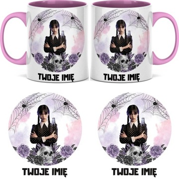 КРУЖКА СРЕДА АДДАМС С НАДПИСЬЮ ИМЕНИ И ФОТО