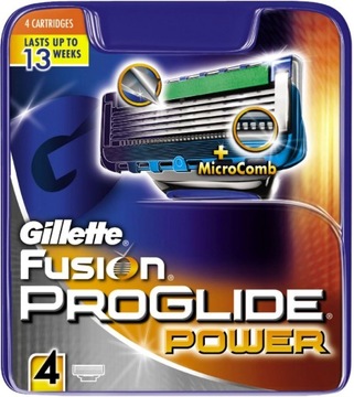 Gillette Fusion Proglide Power ostrza 4 szt b/pud USA/UK