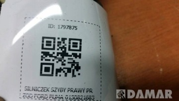0130821683 MOTOREK OKNO PRAVÝ PŘEDNÍ FORD KA