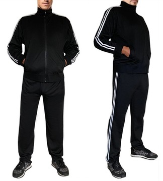 Спортивный костюм мужской БРЮКИ СВИТШИРТ с воротником стойкой темно-синий 0606 L