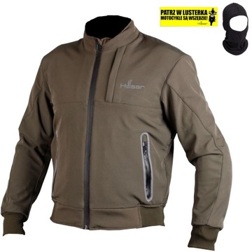 Kurtka motocyklowa softshell HUSAR męska tekstylna green S