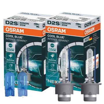 Żarniki D2S OSRAM Cool Blue Intense Next Gen + W5W