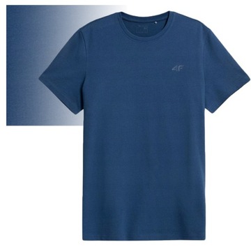 4F T-shirt Koszulka Męska TTSHM536 DENIM M