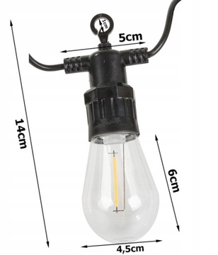 САДОВАЯ ГИРЛЯНДНАЯ ЦЕПЬ СВЕТОВ 20 СВЕТОДИОДНЫХ ЛАМП