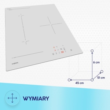 Белый 45 см комплект Индукционная варочная панель MPM-45-16/W + Духовой шкаф MPM-45-BO-22/W