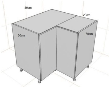 Кухонная столешница для нижнего углового шкафа