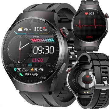 Zegarek Smartwatch AMOLED POMIAR BMI Ciśnieniomierz EKG Glukoza HRV