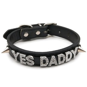 Панк-заклепки Daddys Good Boy Воротник-колье Ожерелья Гей-педик Femboy Trans