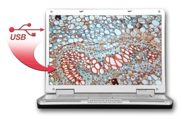 Mikroskop Junior 40x-1024x, kamera HD 1MP, walizka