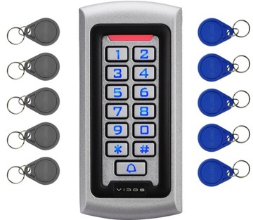 ZS42 Zamek szyfrowy z czytnikiem RFID VIDOS 12V
