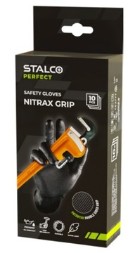 RĘKAWICE NITRYLOWE Nitrax Grip Black 50szt roz.9 L