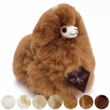 Alpaka Inkari Hazelnut Mini Maskotka 100% Naturalna z Peru dla alergików